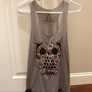 Sequin owl tank